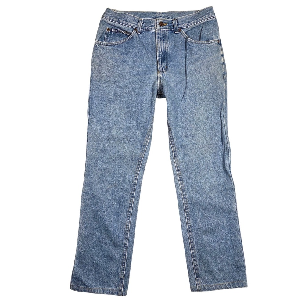 Lee Jeans Womens Light Wash Straight Leg Denim Pants Size 32‎ Retro Mom Jeans